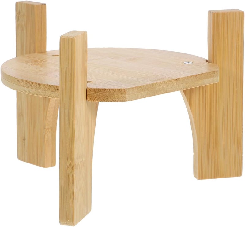 Cabilock Bamboo and Wood Base for Drink Dispenser Water Jug Holder Beverage Stand Round Design for Home Use Parties and Catering Events - Image 1